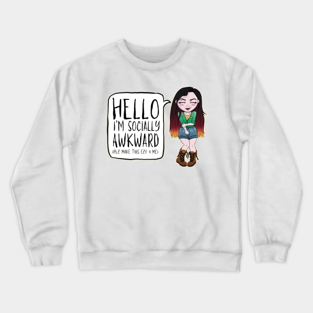 Socially Awkward Crewneck Sweatshirt by SwanStarDesigns